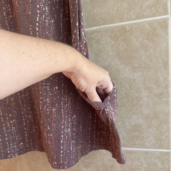 Sew In Love Top Sz M Women’s Artsy Boho Tunic Top Brown Multicolored W/Pockets - Picture 3 of 12